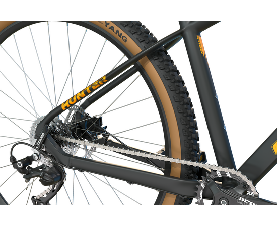 Велосипед Stark Hunter 29.3 HD (черный матовый/теплый желтый), Цвет: черный, Размер рамы: 17,5", изображение 4