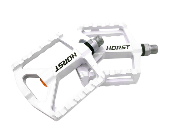 Педали велосипедные HORST H75 широкие 00-170871 (белый), Цвет: белый