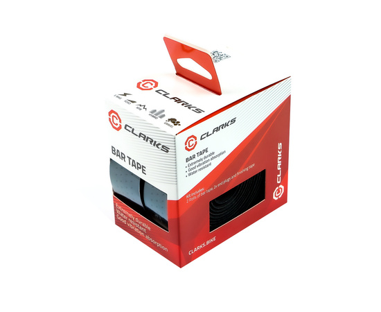 Лента на руль CLARKS CHBT-0109 EVA 3-268 (гладкая поверхность с перфорационными отверстиями, черная)