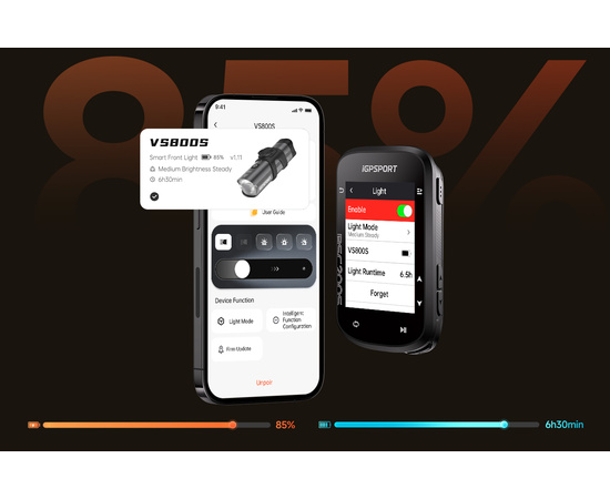 Умный передний фонарь для велосипеда iGPSPORT VS800S, изображение 12