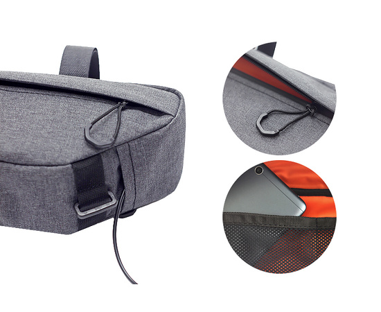 Сумка велосипедная подрамная XL Caanbag (темно-серый, артикул: CAAN-TR-28DG), Цвет: серый, Размер: XL, изображение 4