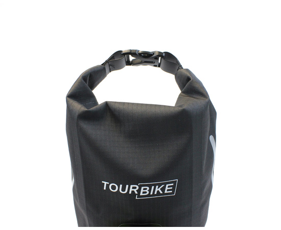 Велосумка водонепроницаемая на вилку TOURBIKE 888-001 (7 л, черный), изображение 6