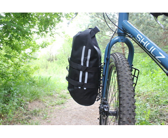 Велосумка водонепроницаемая на вилку TOURBIKE 888-001 (7 л, черный), изображение 8