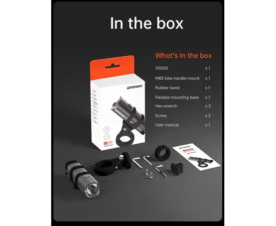 Умный передний фонарь для велосипеда iGPSPORT VS500, изображение 20