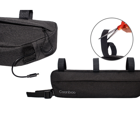 Сумка велосипедная подрамная XL Caanbag (черный, артикул: CAAN-TR-36BL), Цвет: черный, Размер: XL, изображение 3
