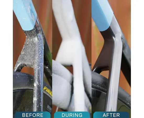 Очиститель для рамы, колес, вилок и трансмиссии WELDTITE Snow Foam Bike Cleaner (спрей пенообразный, универсальный 500 мл), изображение 6