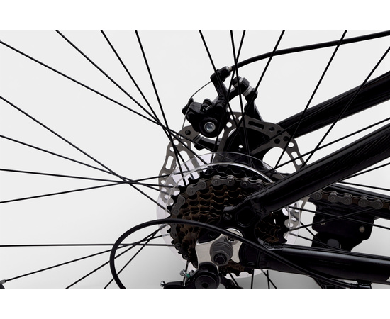 Велосипед Delta Flex Pro 26 (чёрный/красный), Цвет: красный, Размер рамы: 14", изображение 10