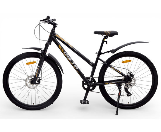 Велосипед Delta Corsa Pro 27.5 (чёрный/золотой), Цвет: черный, Размер рамы: 15", изображение 3