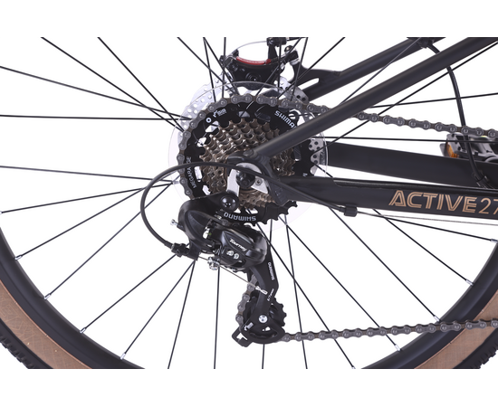 Велосипед Level Active 27.5 (чёрный матовый), Цвет: черный, Размер рамы: 15", изображение 3