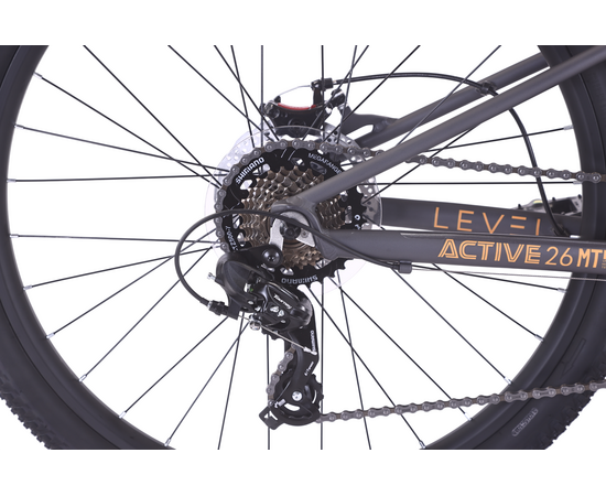 Велосипед Level Active 26 (серый матовый), Цвет: серый, Размер рамы: 14", изображение 3