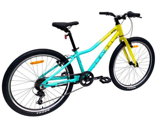 Велосипед Level Nitro 24 (бирюзово-желтый градиент), Цвет: жёлтый, Размер рамы: 12", изображение 4