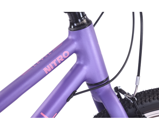 Велосипед Level Nitro 24 (фиалка матовая), Цвет: фиолетовый, Размер рамы: 12", изображение 11