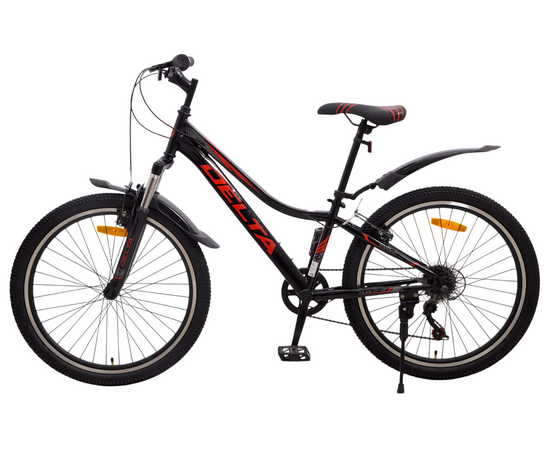 Велосипед Delta Flex 24 (чёрный/красный), Цвет: красный, Размер рамы: 12", изображение 3