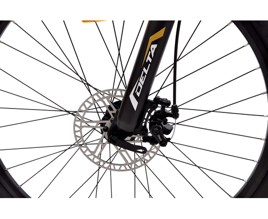 Велосипед Delta Flex 26 (чёрный/золотой), Цвет: жёлтый, Размер рамы: 14", изображение 11