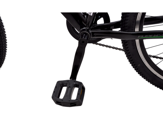 Велосипед Delta Flex 24 (чёрный/зеленый), Цвет: зелёный, Размер рамы: 12", изображение 12