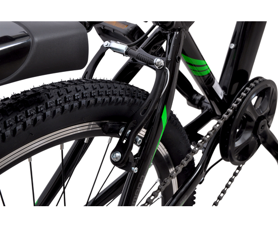 Велосипед Delta Flex 24 (чёрный/зеленый), Цвет: зелёный, Размер рамы: 12", изображение 11