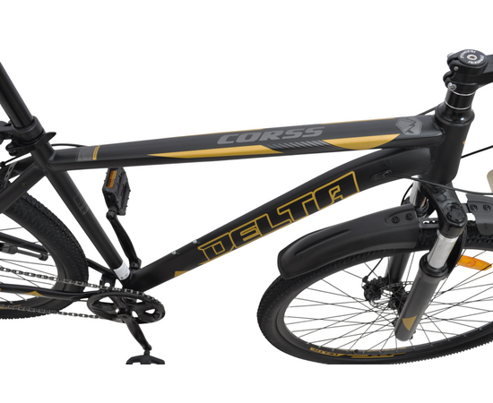 Велосипед Delta Corss 29 (чёрный/золотой), Цвет: черный, Размер рамы: 17", изображение 6