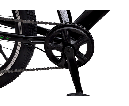 Велосипед Delta Flex 24 (чёрный/зеленый), Цвет: зелёный, Размер рамы: 12", изображение 13