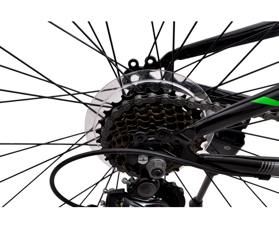 Велосипед Delta Flex 24 (чёрный/зеленый), Цвет: зелёный, Размер рамы: 12", изображение 10