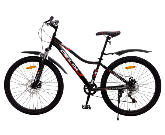 Велосипед Delta Flex 26 (чёрный/красный), Цвет: красный, Размер рамы: 14", изображение 3