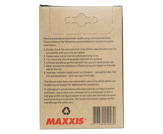 Велокамера Maxxis Welter Weight 700x33/50C (0.8 мм, велонипель 48мм), изображение 3