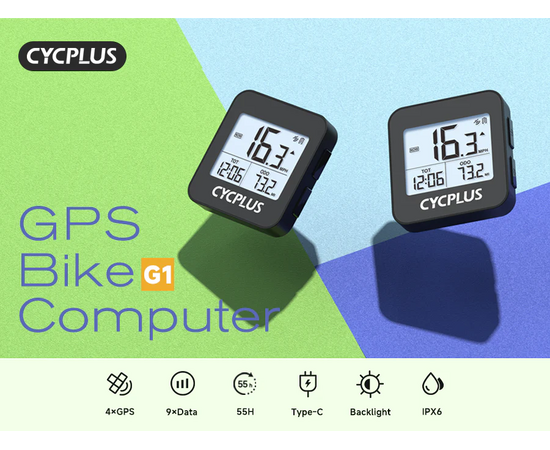 Беспроводной велокомпьютер Cycplus G1 Mini с GPS, изображение 7