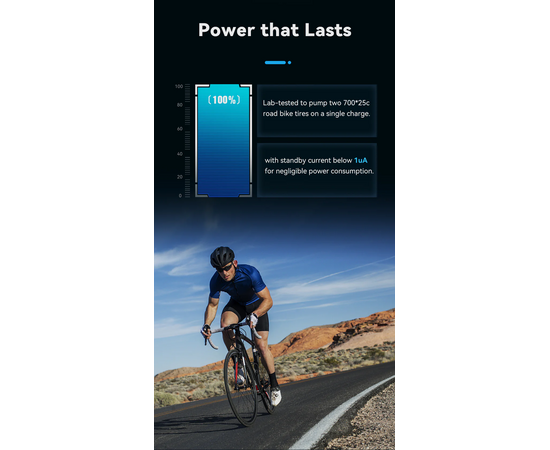 Миниатюрный электрический насос для велосипеда Cycplus AS2, изображение 13