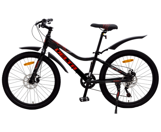 Велосипед Delta Flex Pro 24 (чёрно-красный), Цвет: красный, Размер рамы: 12", изображение 3