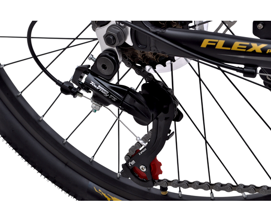 Велосипед Delta Flex Pro 24 (чёрно-золотой), Цвет: жёлтый, Размер рамы: 12", изображение 7