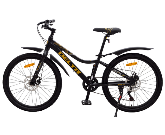 Велосипед Delta Flex Pro 24 (чёрно-золотой), Цвет: жёлтый, Размер рамы: 12", изображение 3