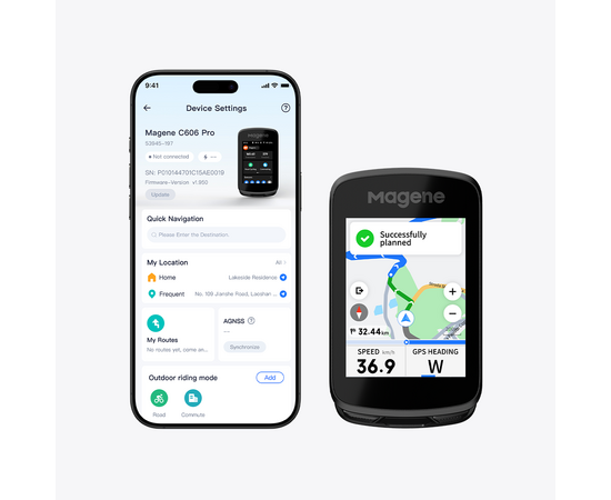 Велокомпьютер Magene C606 Pro (с GPS, тип BI, чёрный), изображение 6