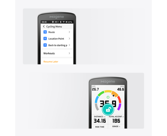 Велокомпьютер Magene C706 (с GPS, тип BI, чёрный), изображение 33