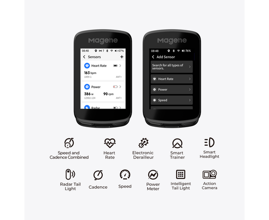 Велокомпьютер Magene C606 Pro (с GPS, тип BI, чёрный), изображение 23