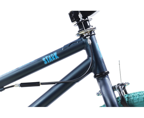 Велосипед Stark'25 Madness BMX 2 (темно-еловый матовый/голубой/голубой), Цвет: синий, изображение 3