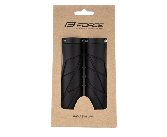 Ручки руля Force BAR эргономичной формы с замком (чёрные), изображение 3