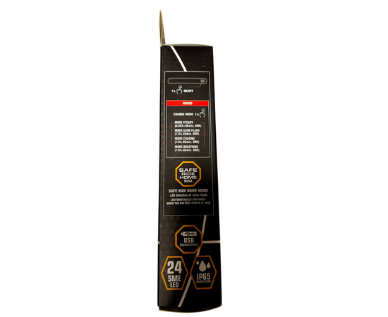 Фонарь задний A-Stake L USB 20 lm W (черный / красное матовое стекло), изображение 4