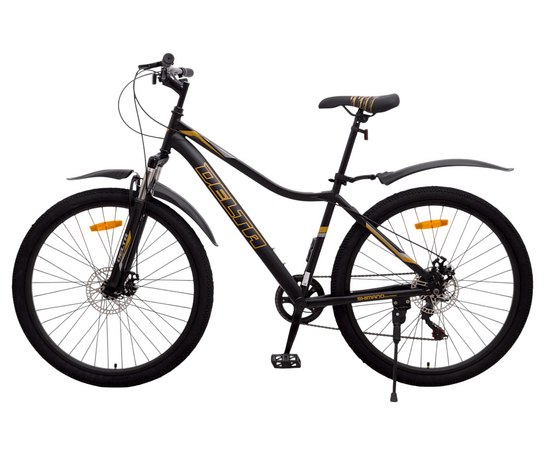Велосипед Delta Flex 27.5 (черный/золотистый), Цвет: жёлтый, Размер рамы: 17", изображение 3