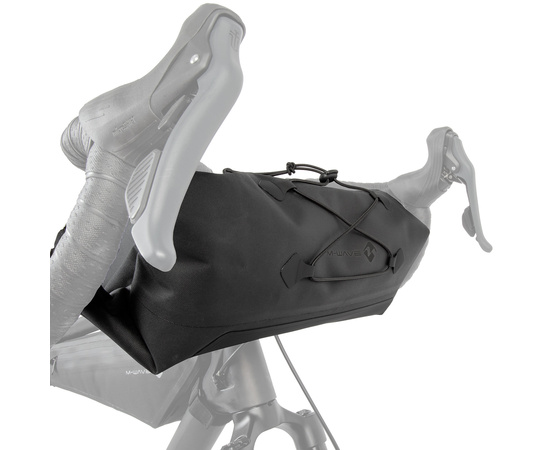 Сумка на руль M-Wave Rough Ride II Front L (V=12л, 160х670мм, водонепроницаемая, с доп. стяжками, чёрная), изображение 3