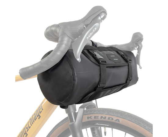Сумка на руль M-Wave Rough Ride Front (V=10л, 230x590мм, водонепроницаемая, с доп. стяжками, чёрная), изображение 6