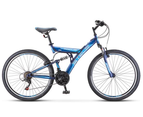 Велосипед Stels Focus V 26" 18-sp (тёмно-синий/синий), Цвет: Голубой, Размер рамы: 18"