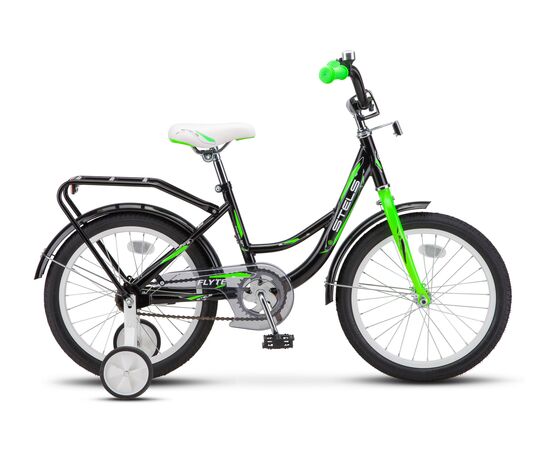 Велосипед детский Stels Flyte 16" (чёрный/салатовый), Цвет: Салатовый, Размер рамы: 11"