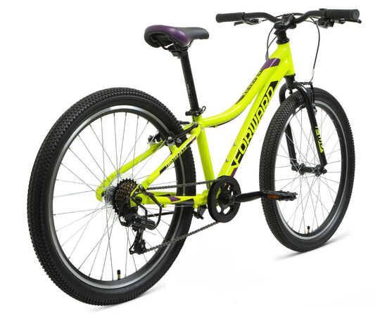Подростковый велосипед Forward TWISTER 24 1.0 (зелёный/фиолетовый), Цвет: жёлтый, Размер рамы: 12", изображение 5