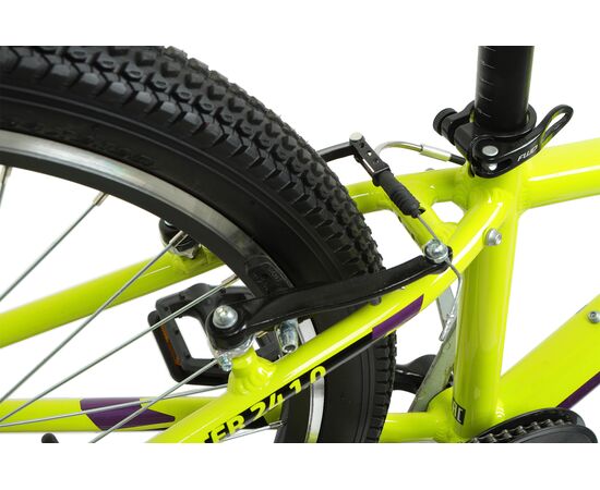 Подростковый велосипед Forward TWISTER 24 1.0 (зелёный/фиолетовый), Цвет: жёлтый, Размер рамы: 12", изображение 7