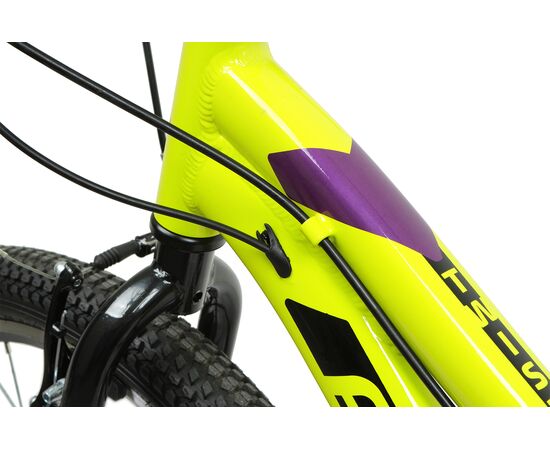 Подростковый велосипед Forward TWISTER 24 1.0 (зелёный/фиолетовый), Цвет: жёлтый, Размер рамы: 12", изображение 4