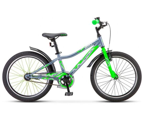 Детский велосипед Stels Pilot 210 20" (серый/салатовый)