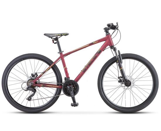 Велосипед Stels Navigator 590 MD 26" (бордовый/салатовый), Цвет: Красный, Размер рамы: 18"