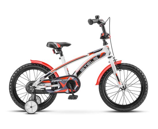 Детский велосипед Stels Arrow 16" (белый/красный), Цвет: красный, Размер рамы: 9,5"