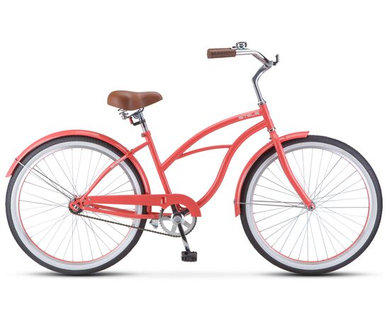 Велосипед Stels Navigator 110 Lady 26" 1-sp (коралловый), Цвет: красный, Размер рамы: 17"