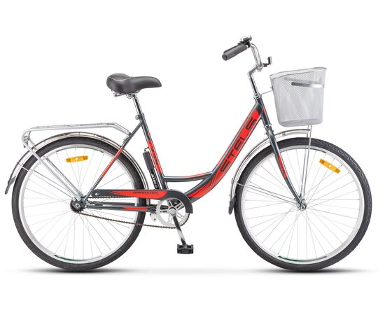 Велосипед Stels Navigator 245 26" (серый/красный), Цвет: серый, Размер рамы: 19"