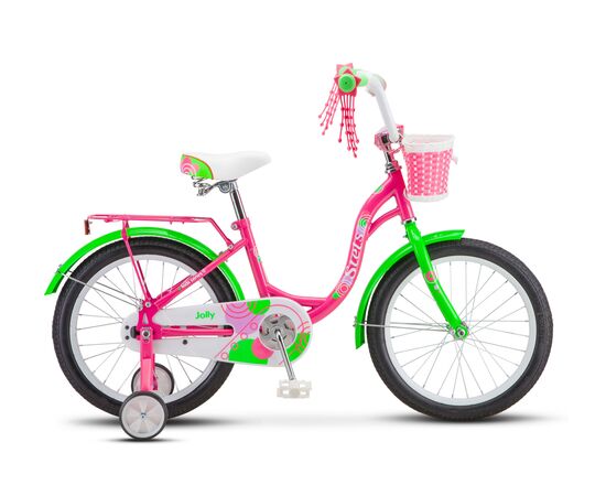 Детский велосипед Stels Jolly 18" (розовый/зелёный), Цвет: салатовый, Размер рамы: 11"